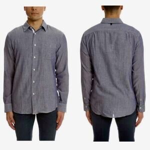 Rag & Bone Blue Shirt Classic Fit 100% Cotton Long Sleeve Button Down Collared S